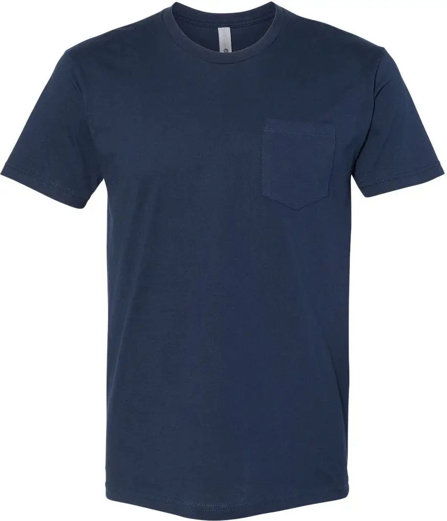Next Level 3605 Cotton Pocket T-shirt - Midnight Navy - Adult Xs