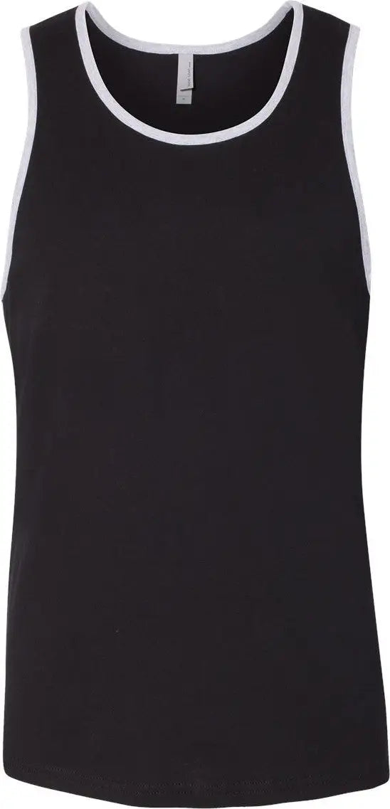 Next Level 3633 Cotton Tank - Black - Heather Gray - Adult Xs