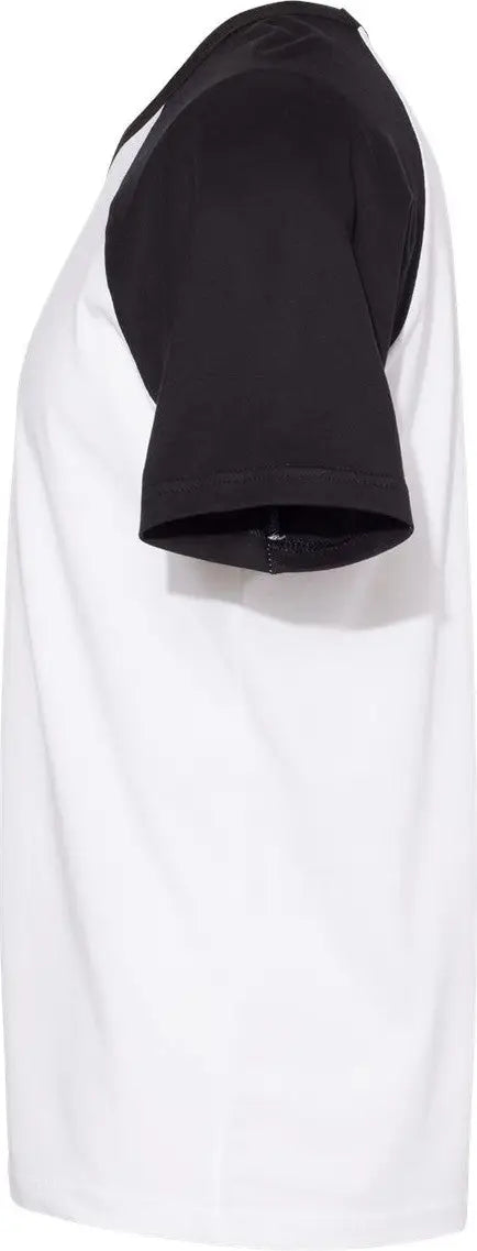 Next Level 3650 Cotton Raglan T-shirt - Black White