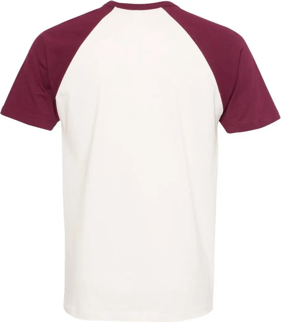Next Level 3650 Cotton Raglan T-shirt - Maroon Natural