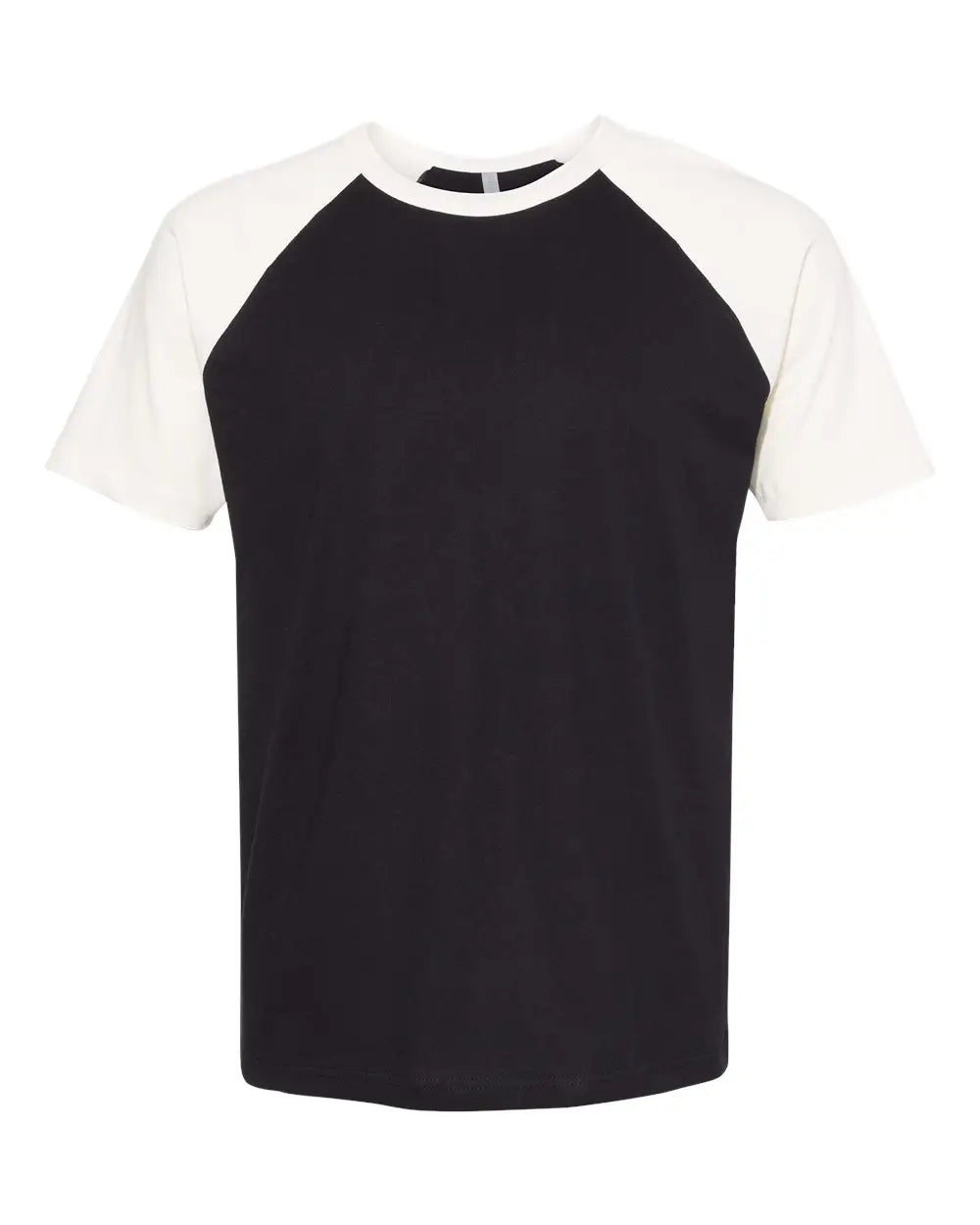 Next Level 3650 Cotton Raglan T-shirt - Natural Black - Natural/ / Adult Xs
