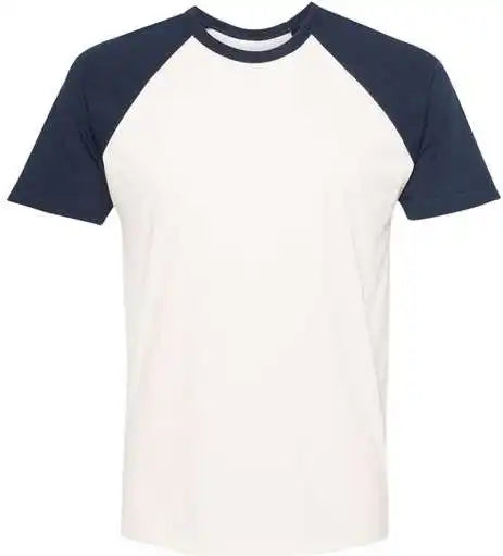 Next Level 3650 Fine Jersey Short Sleeve Raglan Tee - Midnight Navy Natural