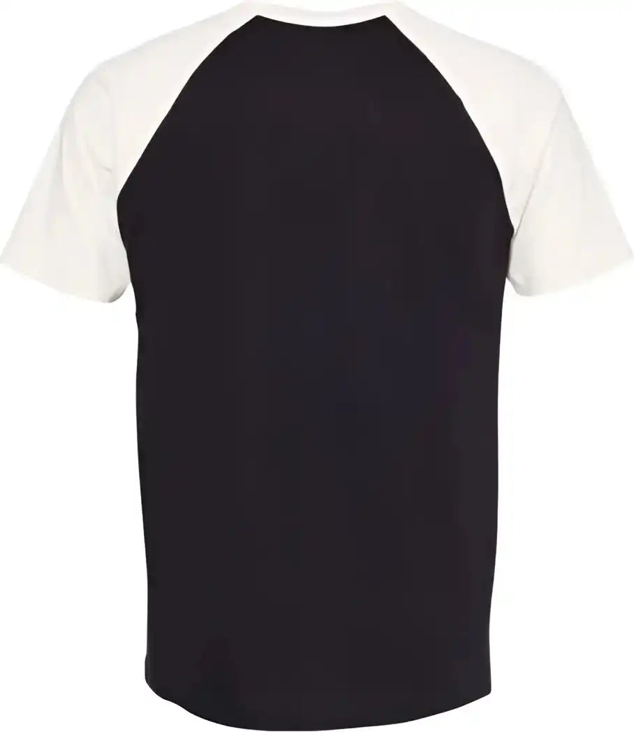 Next Level 3650 Fine Jersey Short Sleeve Raglan Tee - Natural Black