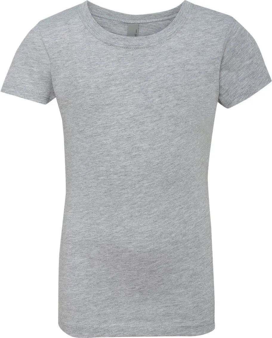 Next Level 3710 Girls’ Cotton Princess T-shirt - Heather Gray