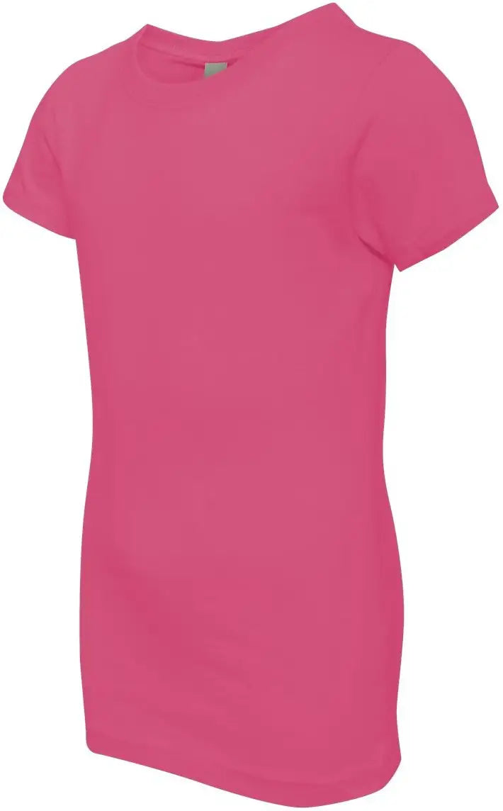 Next Level 3710 Girls’ Cotton Princess T-shirt - Hot Pink - Girls Xs