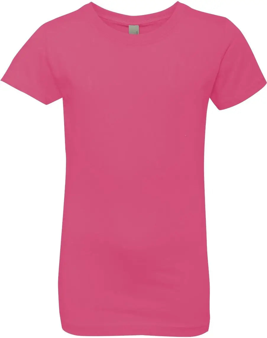 Next Level 3710 Girls’ Cotton Princess T-shirt - Hot Pink - Girls Xs