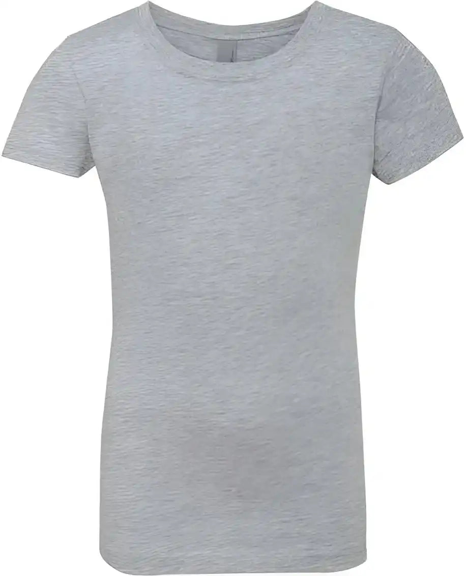 Next Level 3710 Girls Princess Crew - Heather Grey