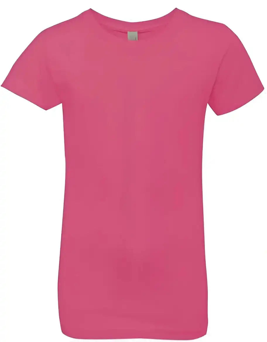 Next Level 3710 Girls Princess Crew Hot Pink