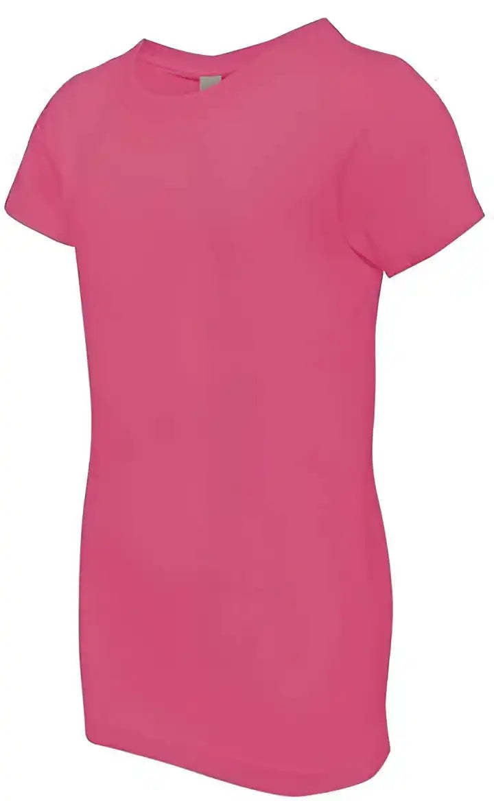 Next Level 3710 Girls Princess Crew Hot Pink
