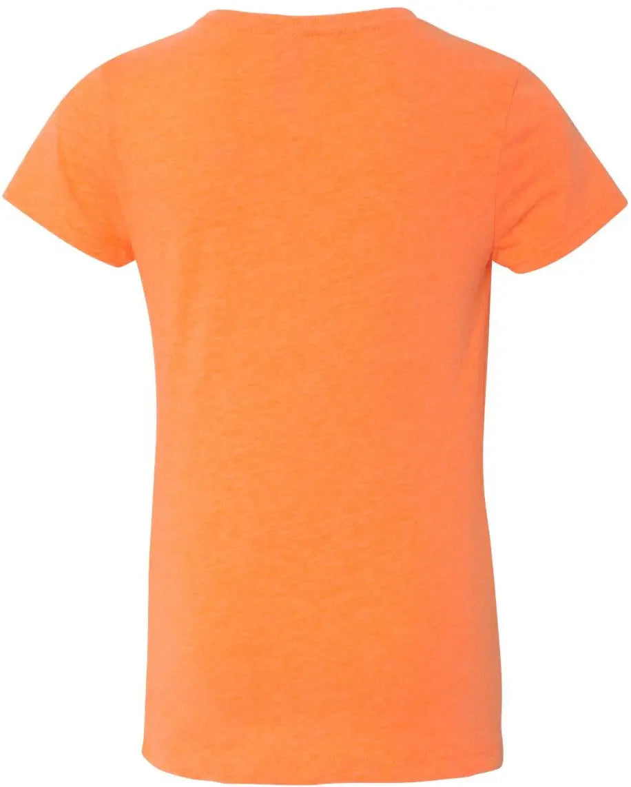 Next Level 3712 Girls’ Cvc Princess T-shirt - Neon Heather Orange