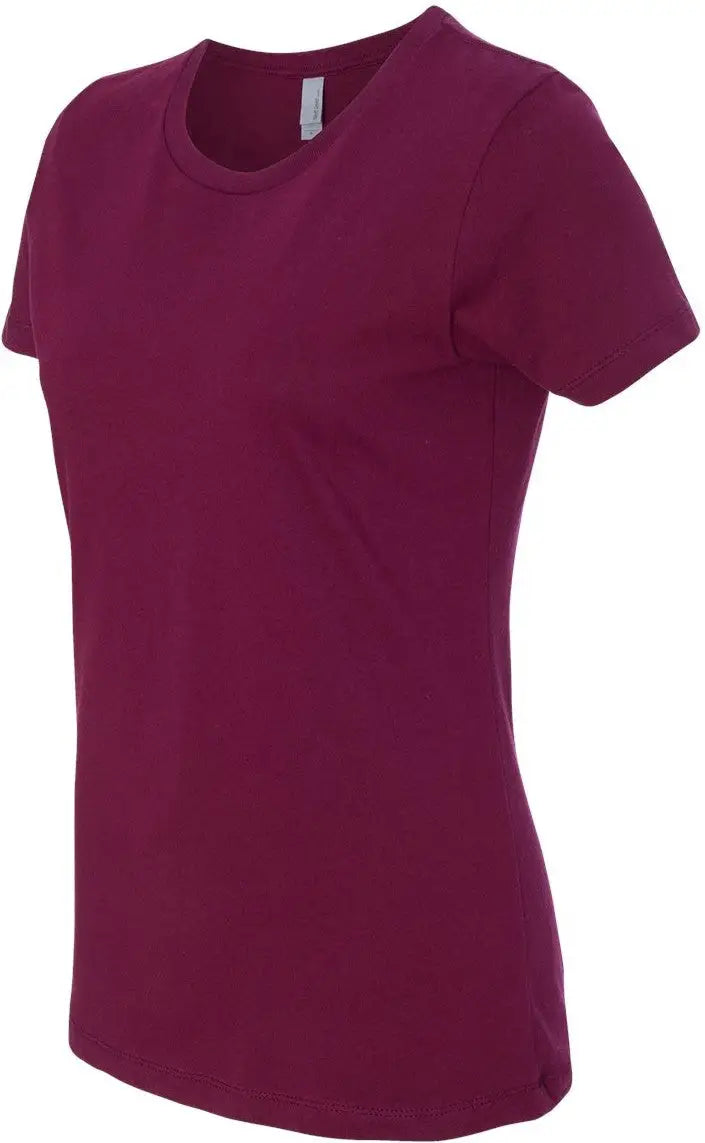 Next Level 3900 Cotton Boyfriend T-shirt - Maroon - Ladies Xs
