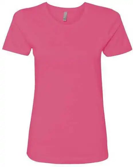 Next Level 3900 Womens Cotton Short Sleeve Boyfriend Crew - Hot Pink