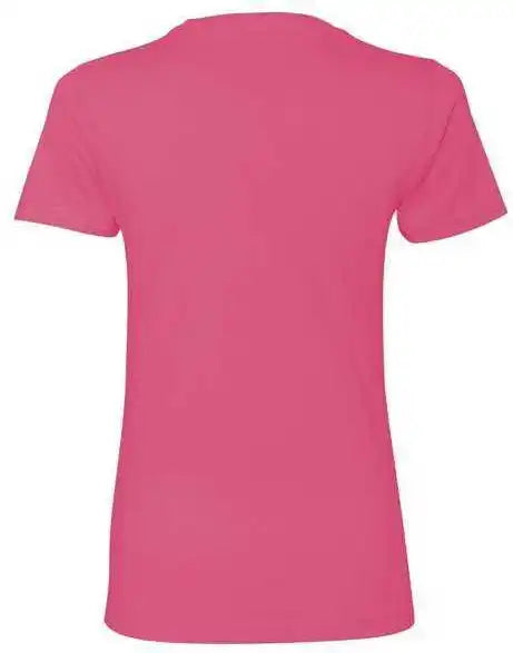 Next Level 3900 Womens Cotton Short Sleeve Boyfriend Crew - Hot Pink