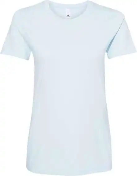 Next Level 3900 Womens Cotton Short Sleeve Boyfriend Crew - Light Blue