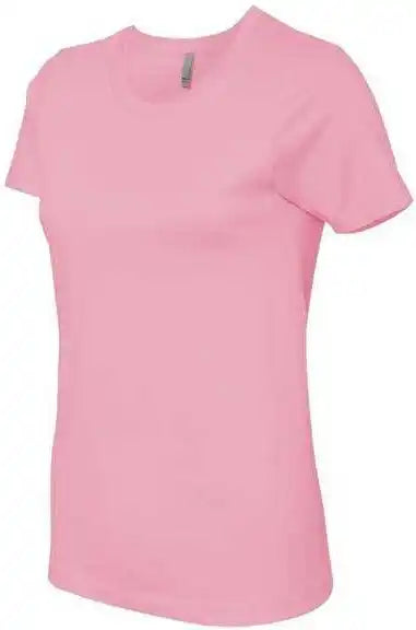 Next Level 3900 Womens Cotton Short Sleeve Boyfriend Crew Light Pink