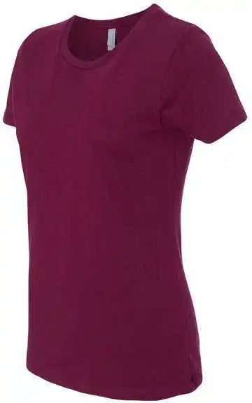 Next Level 3900 Womens Cotton Short Sleeve Boyfriend Crew Maroon