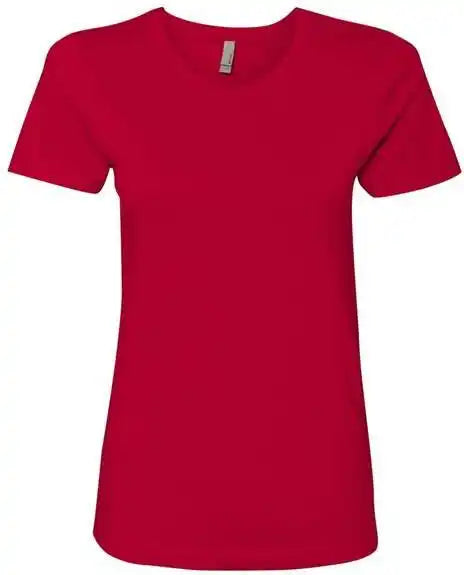 Next Level 3900 Womens Cotton Short Sleeve Boyfriend Crew Red