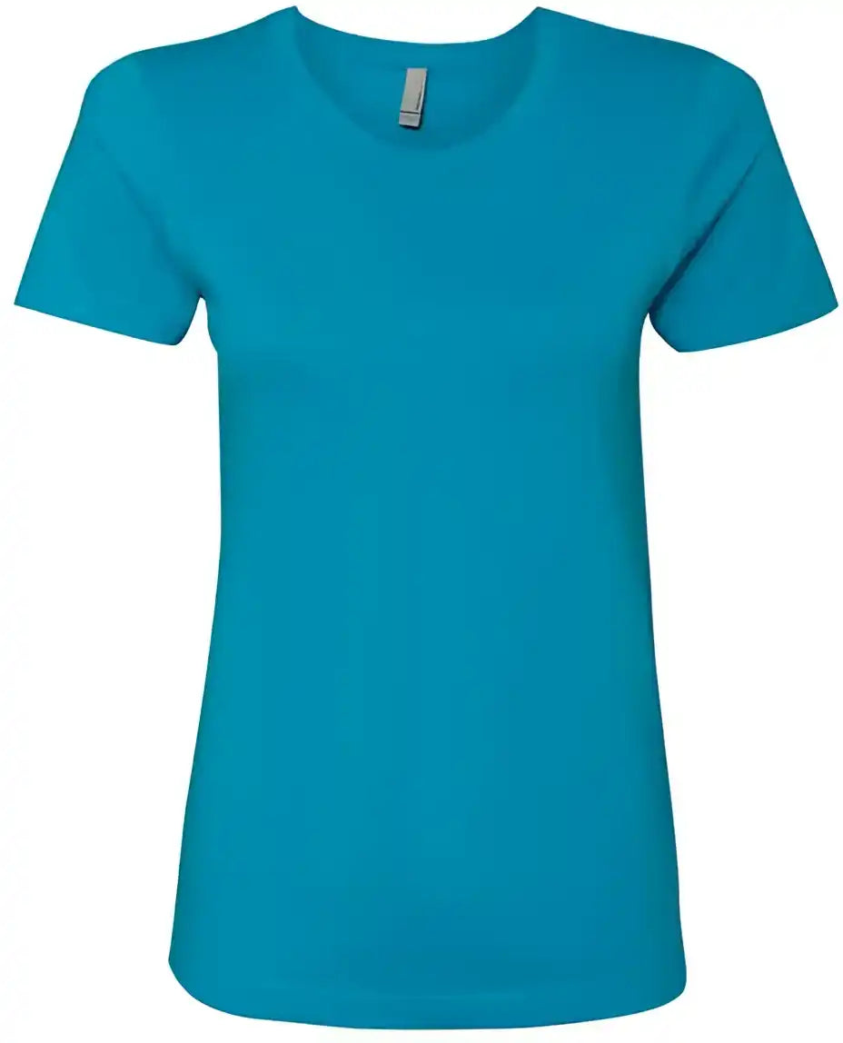 Next Level 3900 Womens Cotton Short Sleeve Boyfriend Crew - Turquoise