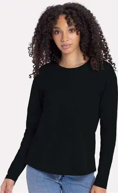Next Level 3911 Women’s Cotton Relaxed Long Sleeve t Shirt Black