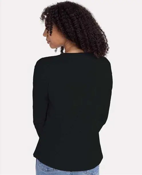 Next Level 3911 Women’s Cotton Relaxed Long Sleeve T-shirt - Black
