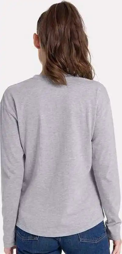 Next Level 3911 Women’s Cotton Relaxed Long Sleeve t Shirt Heather Gray