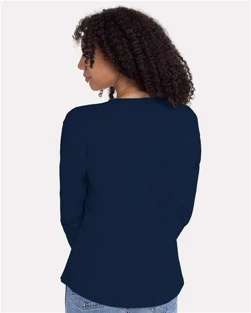 Next Level 3911 Women’s Cotton Relaxed Long Sleeve T-shirt - Midnight Navy