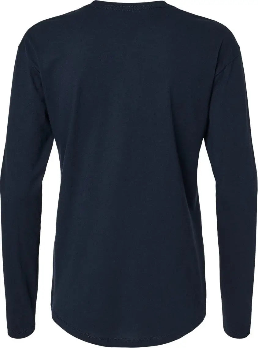 Next Level 3911 Women’s Cotton Relaxed Long Sleeve T-shirt - Midnight Navy - Ladies Xs