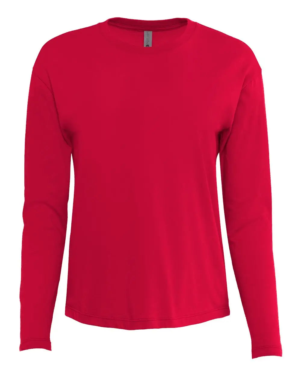 Next Level 3911 Women’s Cotton Relaxed Long Sleeve T-shirt - Red - Ladies Xs