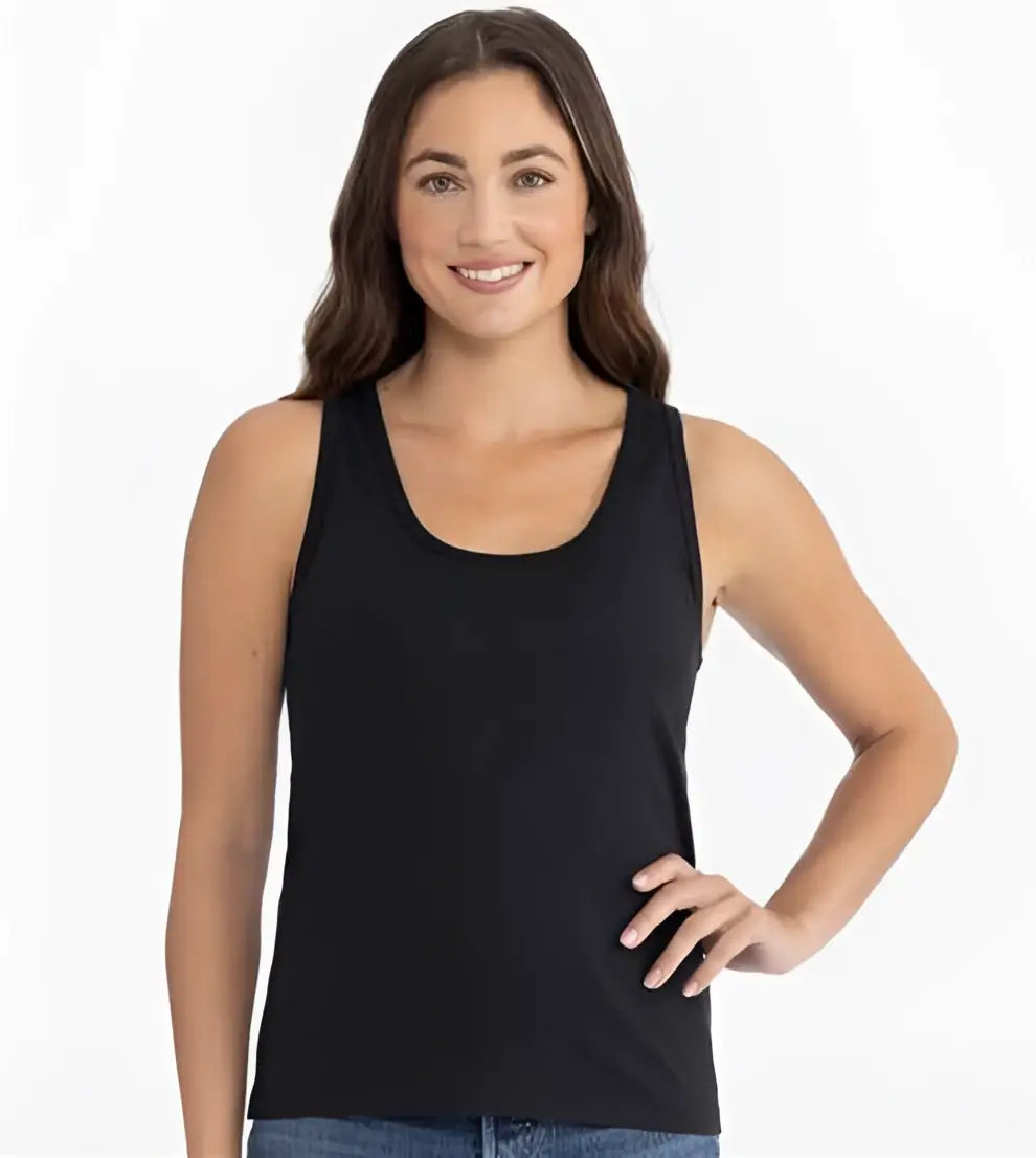 Next Level 3933 Women’s Cotton Tank - Black