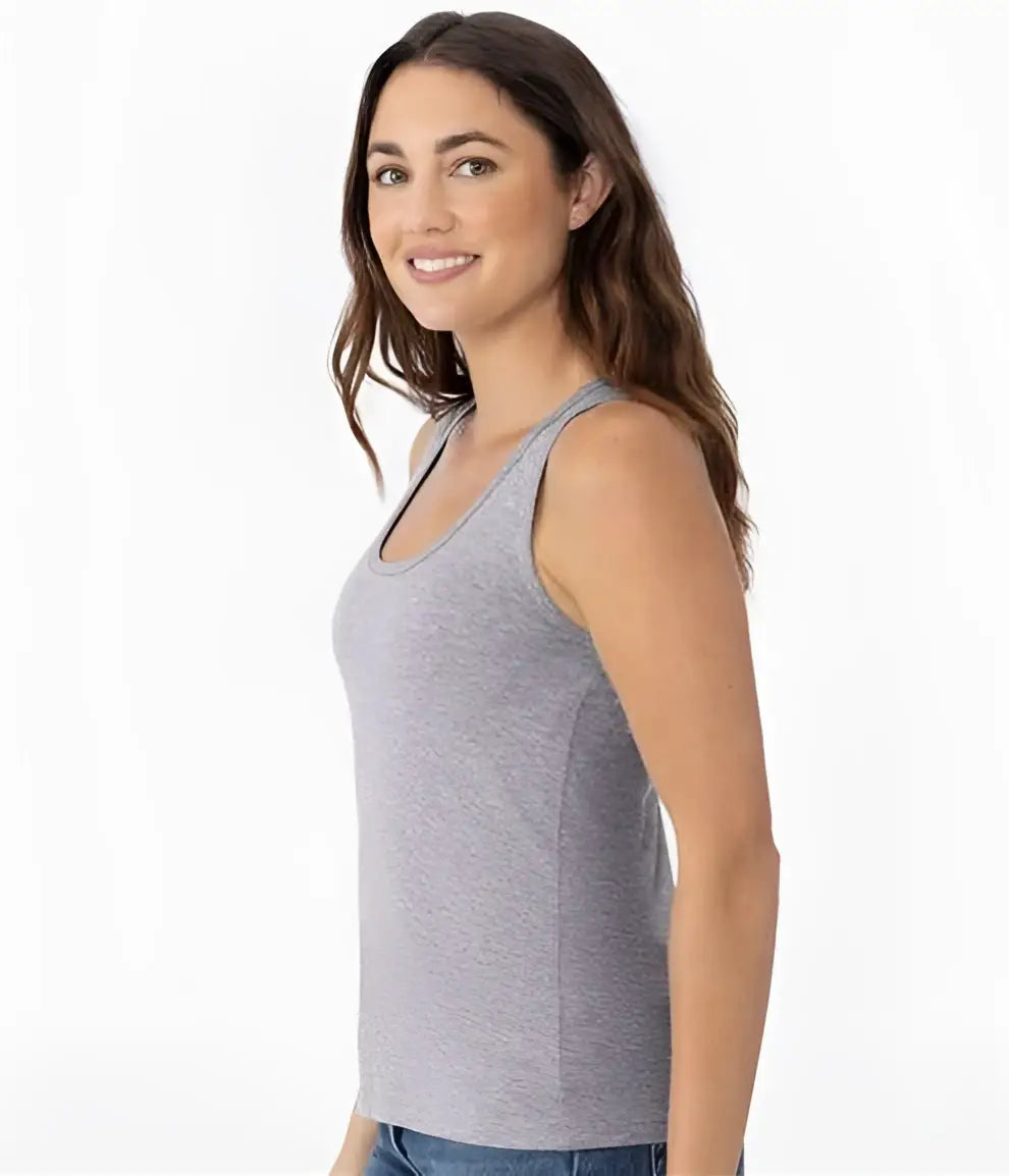Next Level 3933 Women’s Cotton Tank - Heather Gray