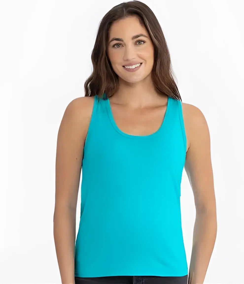 Next Level 3933 Women’s Cotton Tank - Tahiti Blue