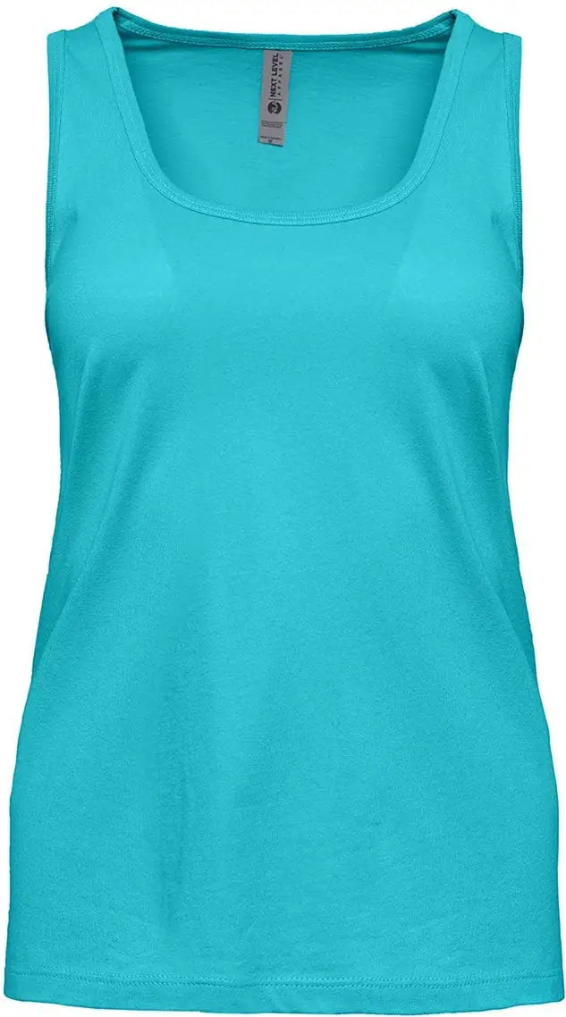 Next Level 3933 Women’s Cotton Tank - Tahiti Blue - Ladies Xs