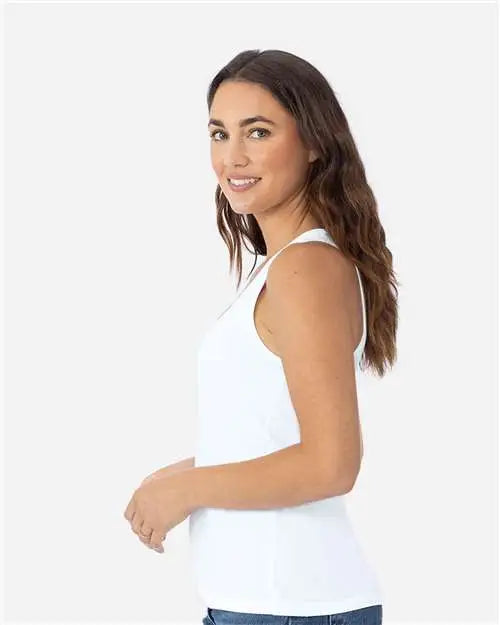 Next Level 3933 Women’s Cotton Tank - White