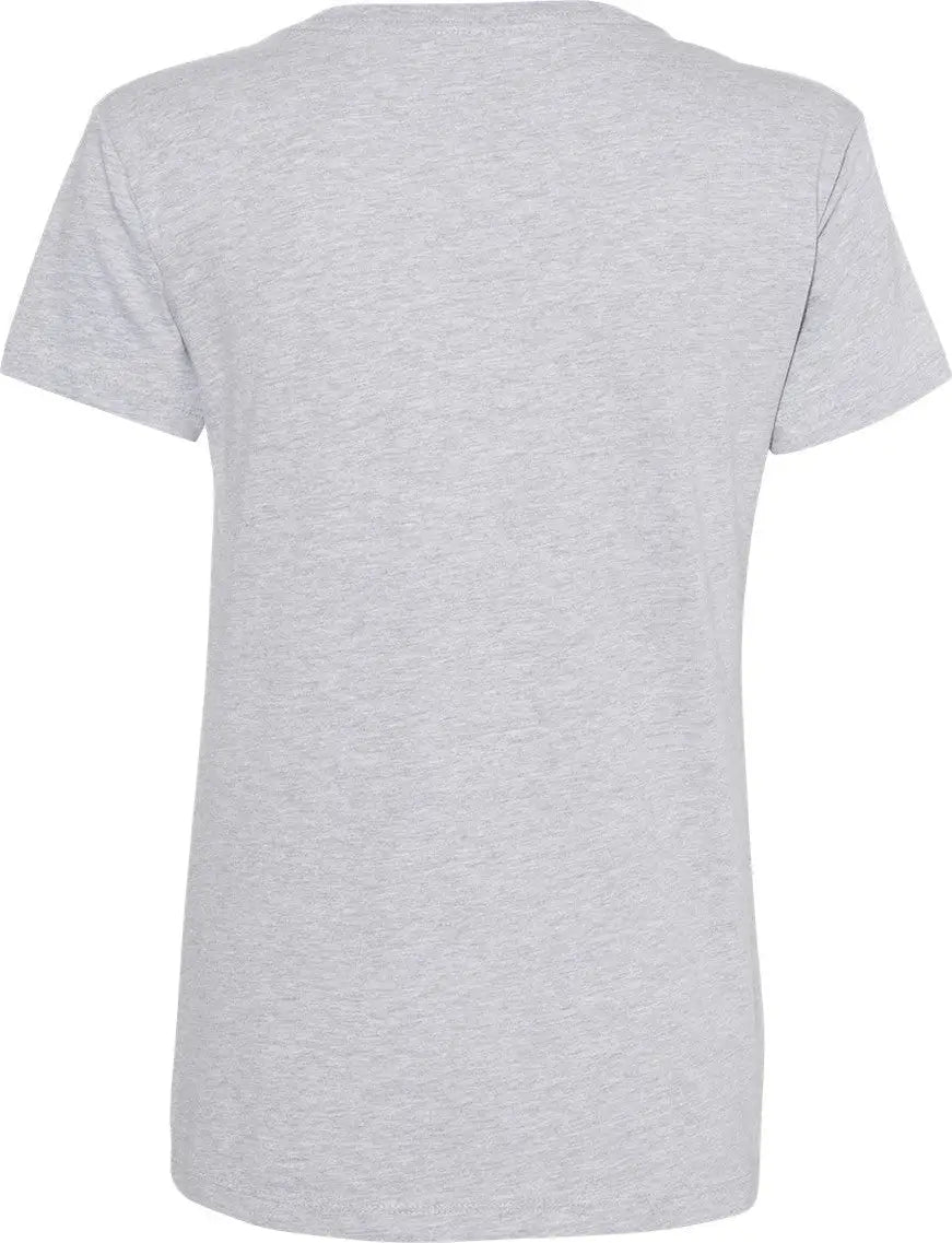 Next Level 3940 Women’s Cotton V-neck T-shirt - Heather Grey - Gray / Ladies Xs