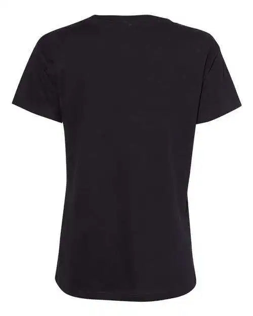 Next Level 3940 Womens Fine Jersey Relaxed v T-shirt - Black