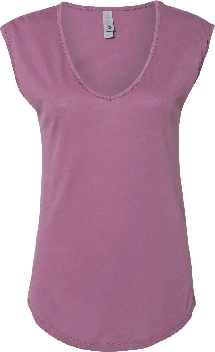 Next Level 5040 Women’s Festival Sleeveless Deep V-neck T-shirt - Shiraz - Ladies Xs