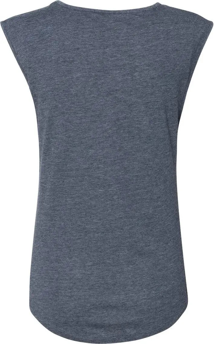 Next Level 5040 Women’s Festival Sleeveless Deep V-neck T-shirt - Antique Denim
