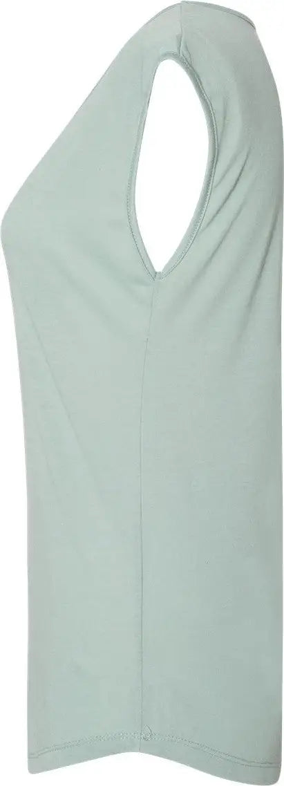 Next Level 5040 Women’s Festival Sleeveless Deep V-neck T-shirt - Stonewash Green - Ladies Xs