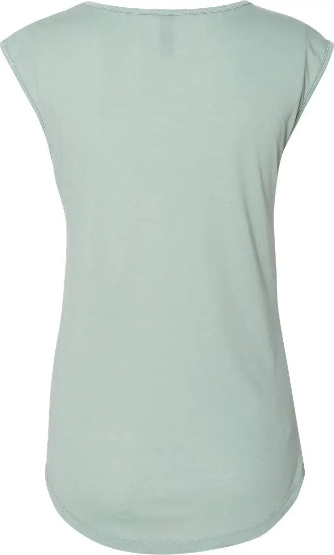 Next Level 5040 Women’s Festival Sleeveless Deep V-neck T-shirt - Stonewash Green - Ladies Xs