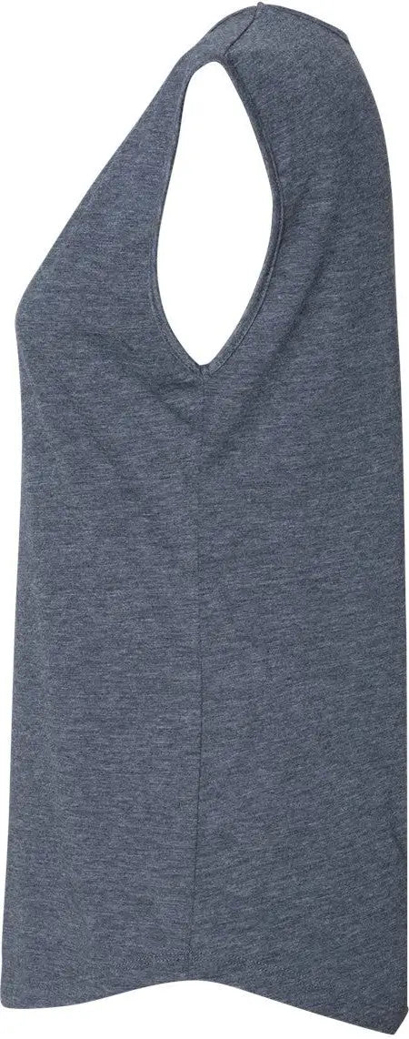 Next Level 5040 Women’s Festival Sleeveless Deep V-neck T-shirt - Antique Denim