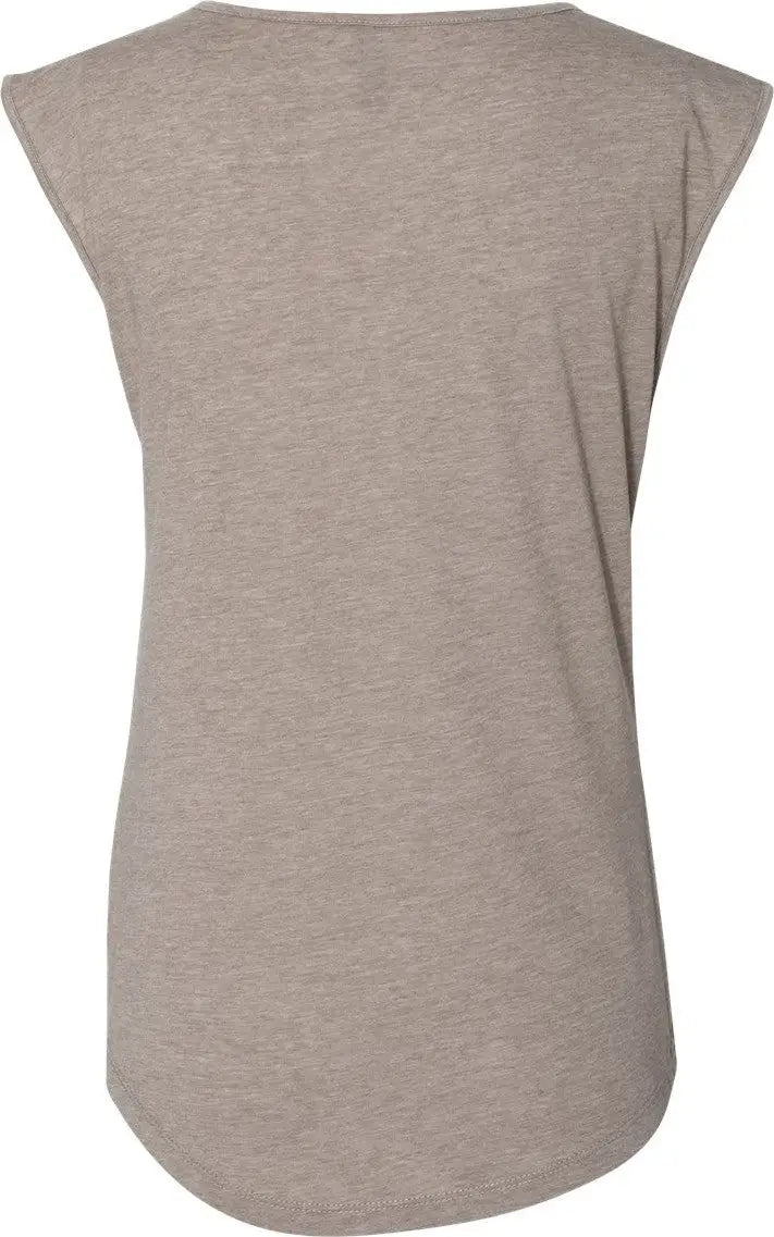 Next Level 5040 Women’s Festival Sleeveless Deep V-neck T-shirt - Ash - Ladies Xs