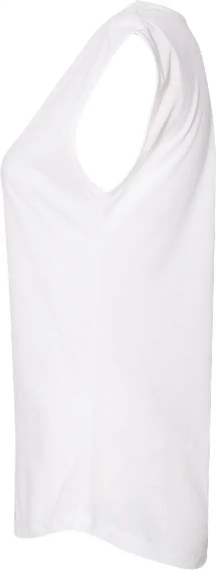 Next Level 5040 Women’s Festival Sleeveless Deep V-neck T-shirt - White