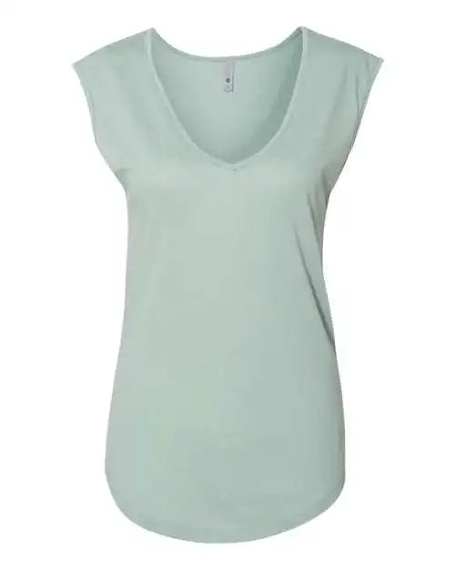 Next Level 5040 Women’s Festival Sleeveless v - Stonewash Green