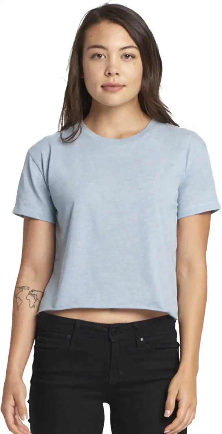 Next Level 5080 Festival Women’s Cali Crop Stonewash Denim