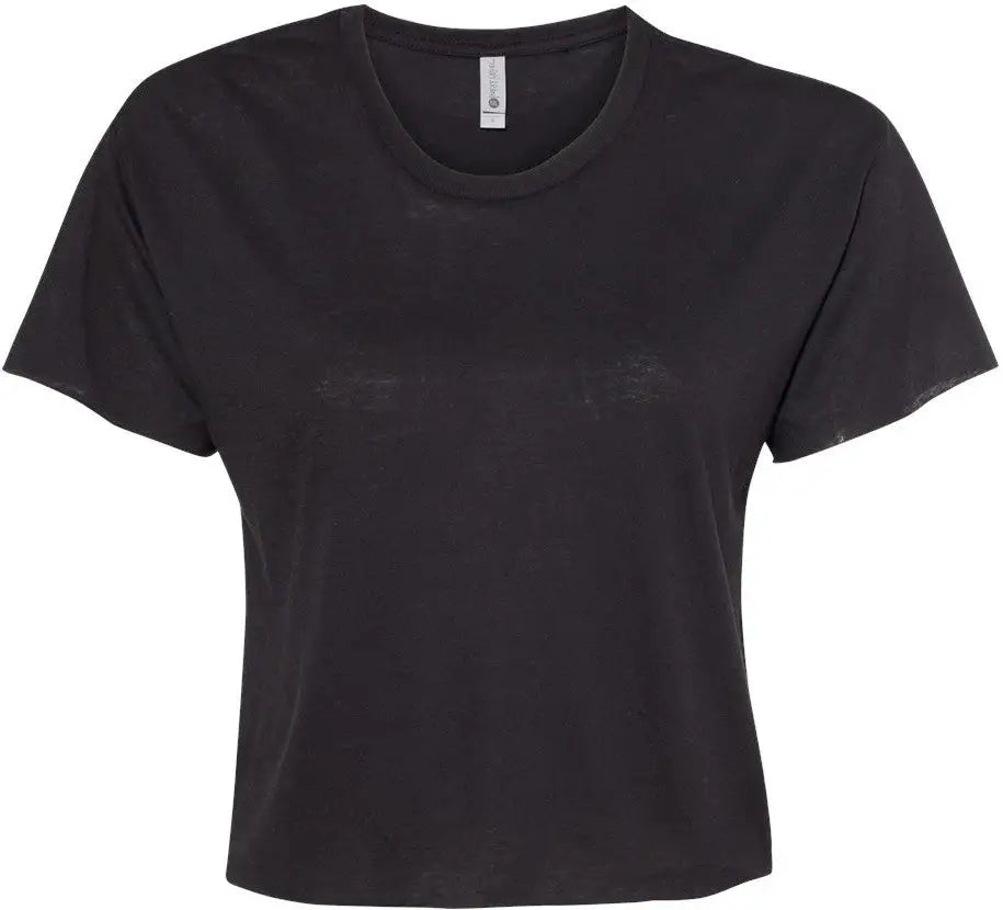 Next Level 5080 Women’s Festival Cropped Top - Black - Ladies Xs