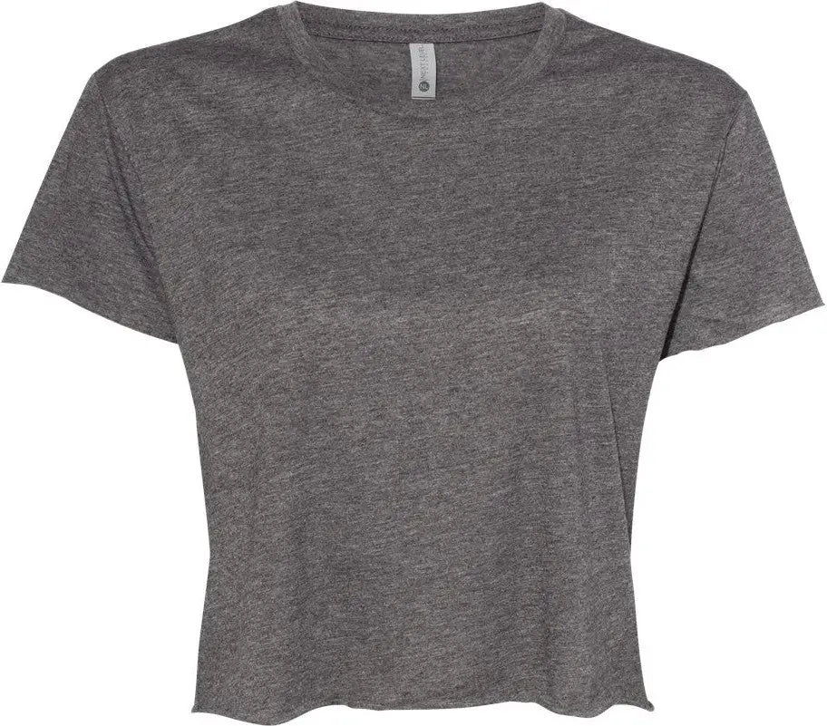 Next Level 5080 Women’s Festival Cropped Top - Charcoal - Ladies Xs