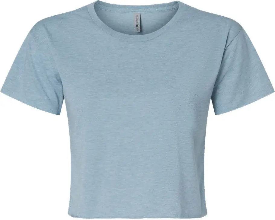 Next Level 5080 Women’s Festival Cropped Top - Stonewash Denim - Ladies Xs