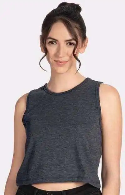 Next Level 5083 Women’s Festival Crop Tank - Charcoal