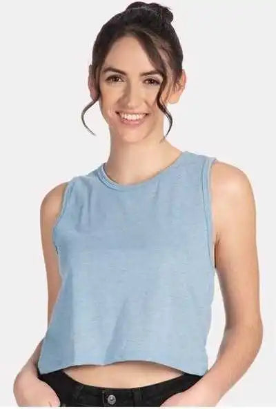 Next Level 5083 Women’s Festival Crop Tank - Stonewash Denim