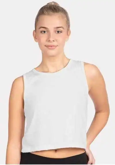Next Level 5083 Women’s Festival Crop Tank White